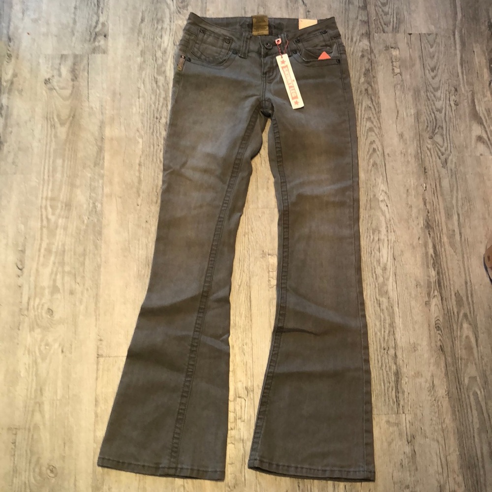 NWT Bubblegum gray jeans size 5/6 skinny leg